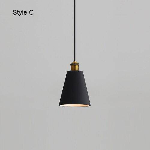 Suspension design à LED en métal avec abat-jour minimaliste Loft - vue 8 sur 25