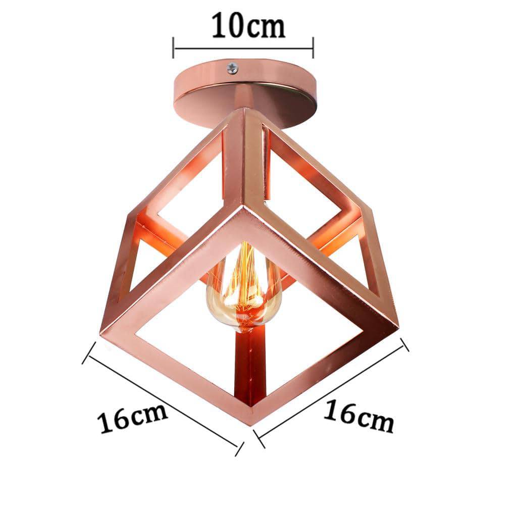 Plafonnier design à LED avec cage en métal coloré Loft - vue 11 sur 11