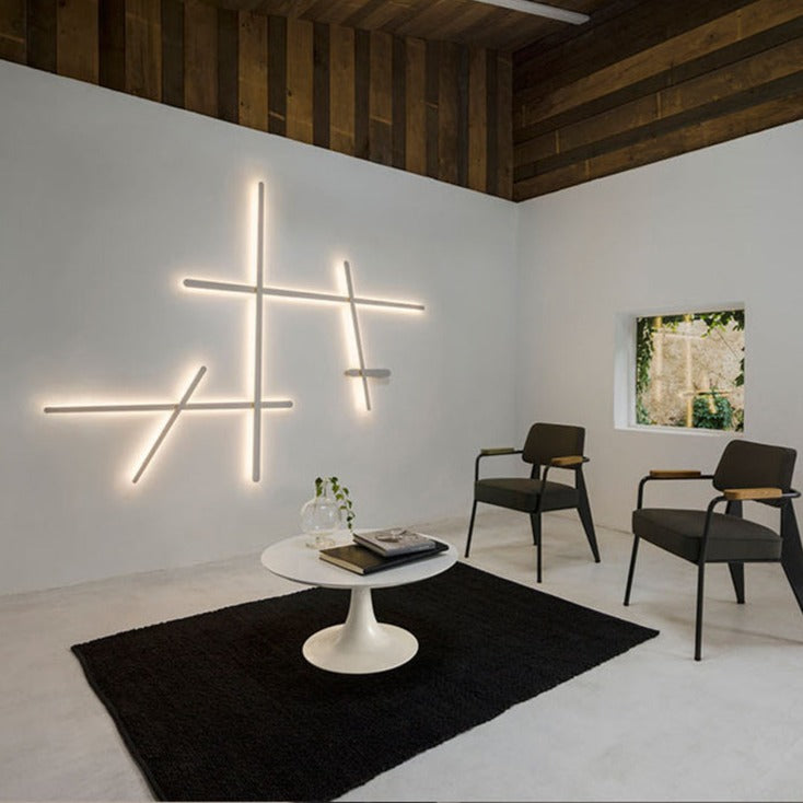 Applique murale design LED barres lumineuses simples Amayel - vue 3 sur 12