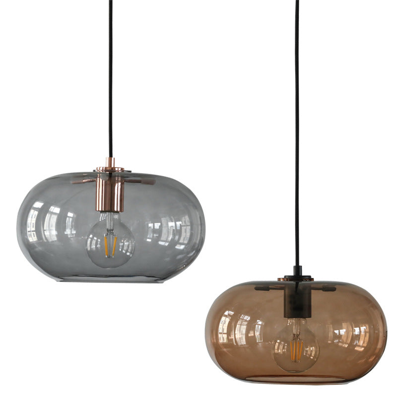 Suspension design avec abat-jour en verre arrondi Pannas - vue 7 sur 7