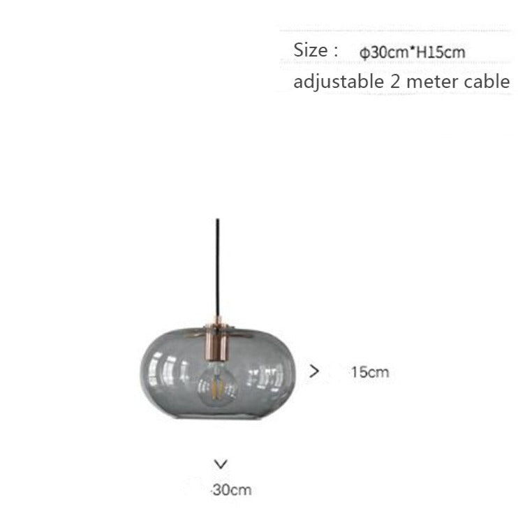 Suspension design avec abat-jour en verre arrondi Pannas - vue 8 sur 7