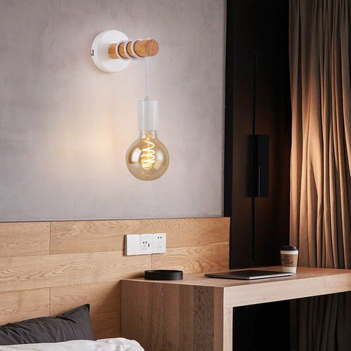 Applique murale moderne filaire en bois Deliah