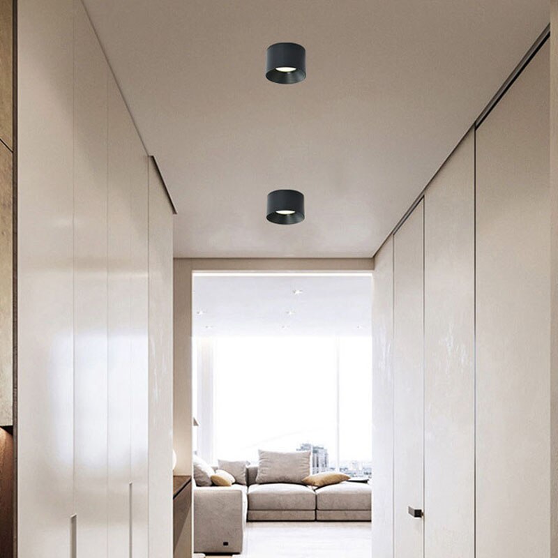 Spot moderne LED cylindrique et métallique Miya - vue 2 sur 7