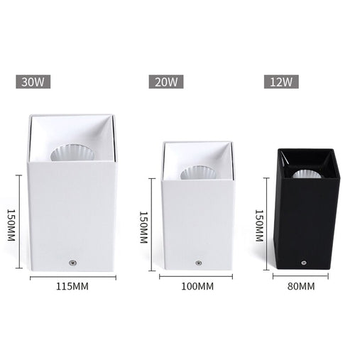Spot moderne LED cubique et métallique Elma