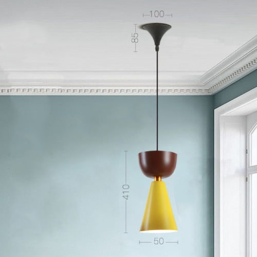 Suspension design LED avec abat-jour nordic coloré Topaz - vue 8 sur 10