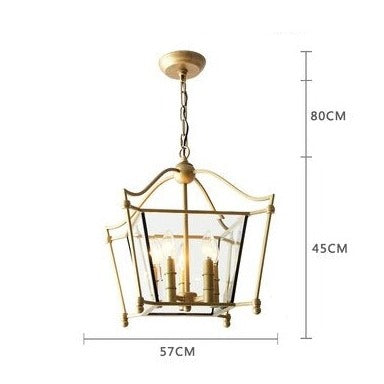 Suspension vintage en forme de carré alsacien Tyna