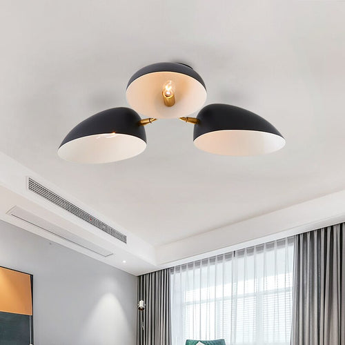 Plafonnier moderne avec 3 lampes en métal Ranya - vue 3 sur 4