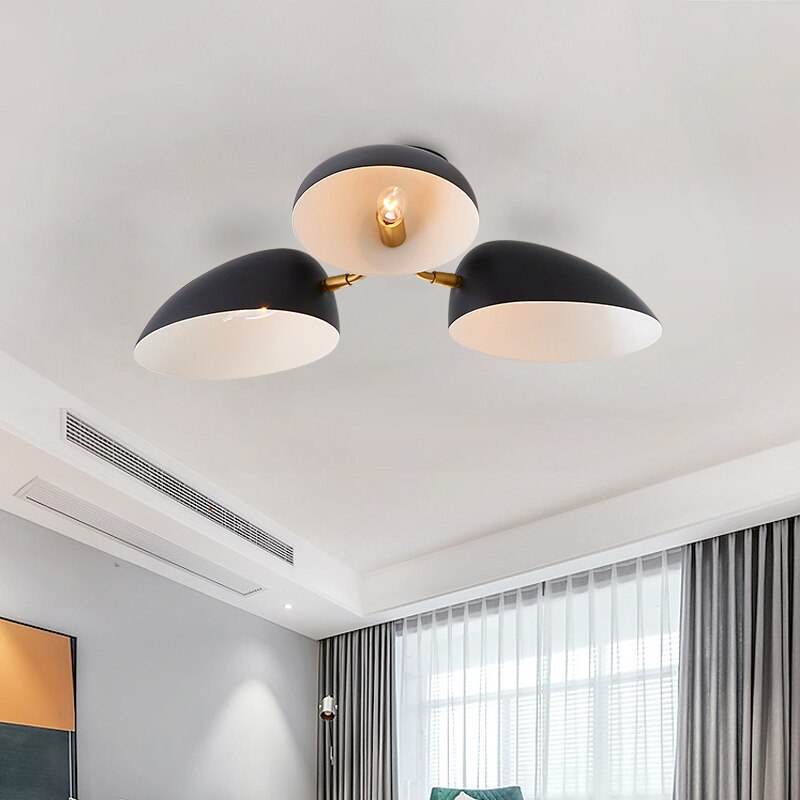 Plafonnier moderne avec 3 lampes en métal Ranya - vue 2 sur 4