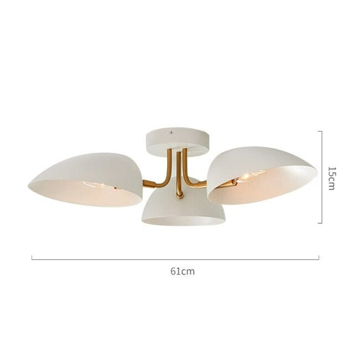 Plafonnier moderne avec 3 lampes en métal Ranya - vue 5 sur 4