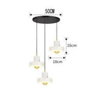 Lustre design LED avec abat-jour en marbre blanc Luxia