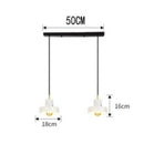Lustre design LED avec abat-jour en marbre blanc Luxia