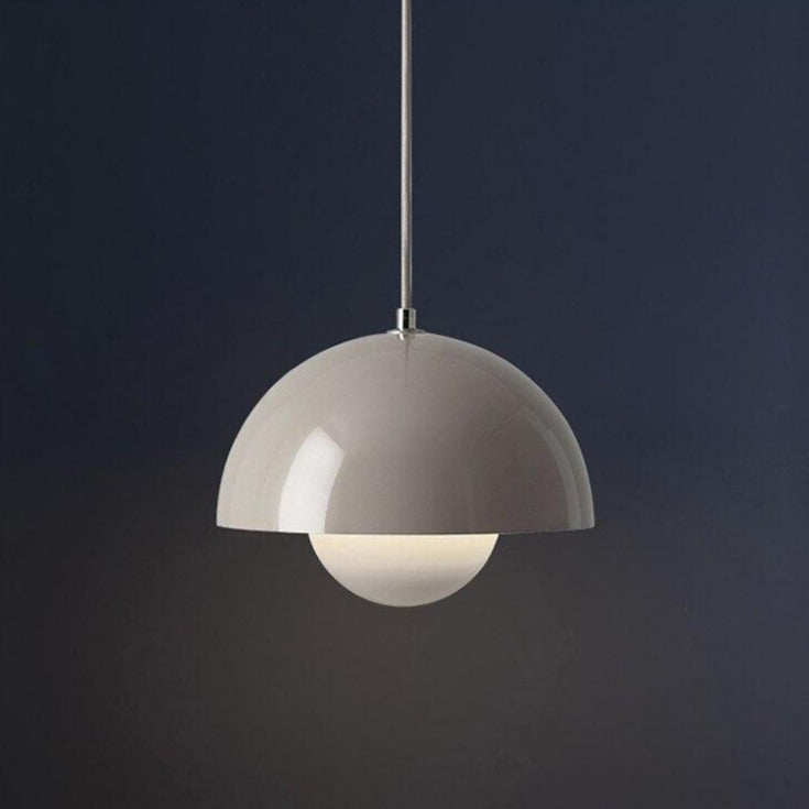 Suspension moderne avec abat jour demi-cercle coloré Maryana - vue 7 sur 19