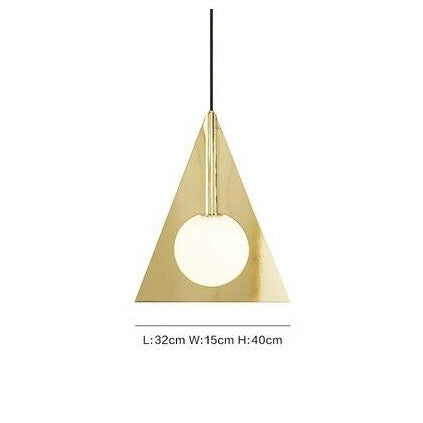 Suspension moderne géométrique luxury en métal doré Ariana - vue 4 sur 5