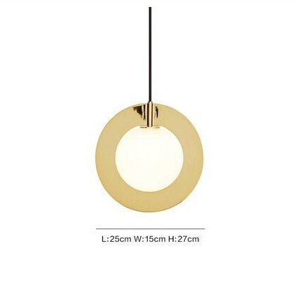 Suspension moderne géométrique luxury en métal doré Ariana - vue 6 sur 5