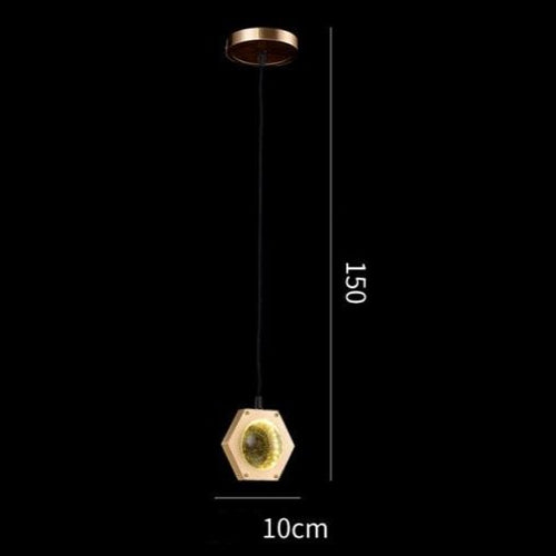 Lustre moderne luxe circulaire en cuivre et cristal Pryccilia - vue 8 sur 10