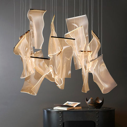 Suspension moderne luxury en verre Lamina - vue 2 sur 4