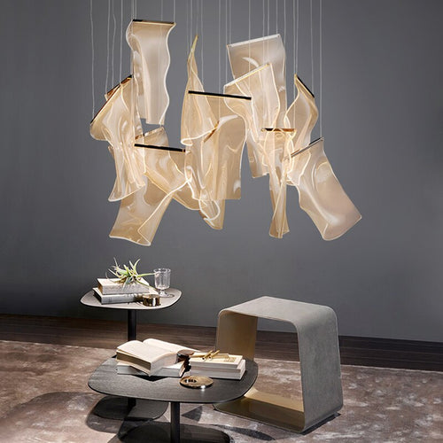 Suspension moderne luxury en verre Lamina - vue 3 sur 4