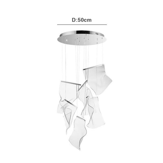 Suspension moderne luxury en verre Lamina - vue 4 sur 4