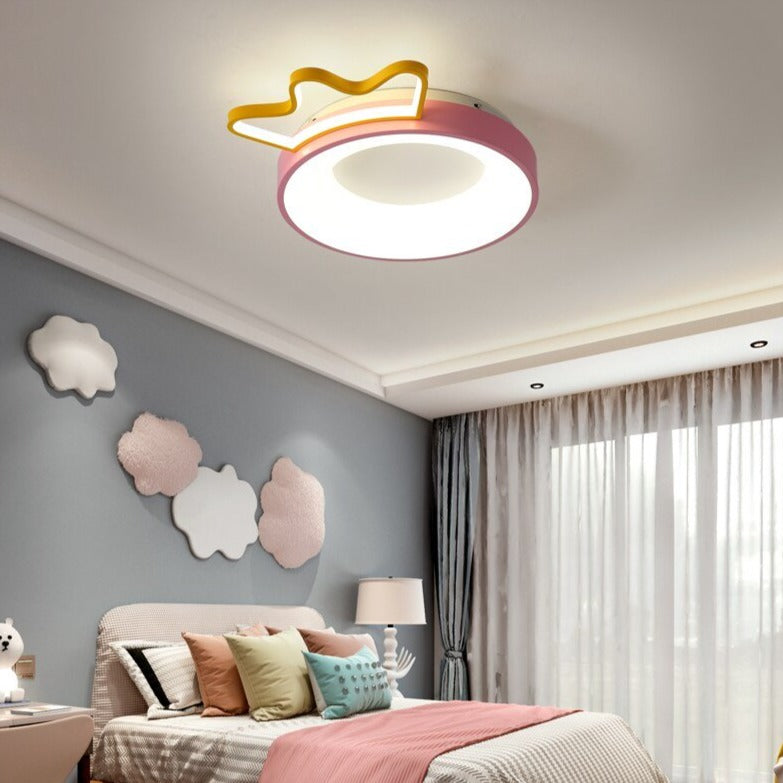 Plafonnier enfants LED en forme de couronne colorée Principesa - vue 4 sur 7