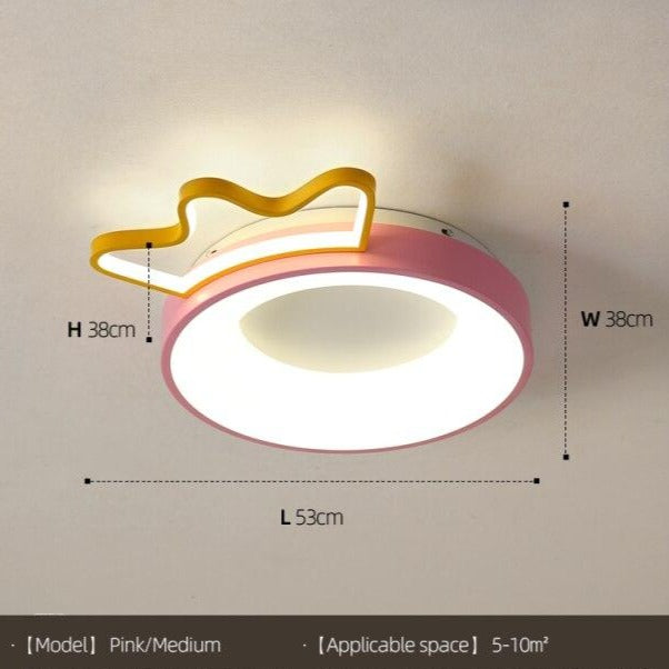 Plafonnier enfants LED en forme de couronne colorée Principesa - vue 7 sur 7