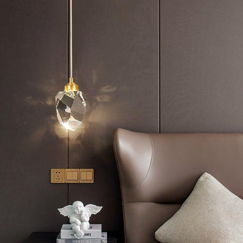 Suspension simple moderne LED en cristal Tyana - vue 4 sur 5