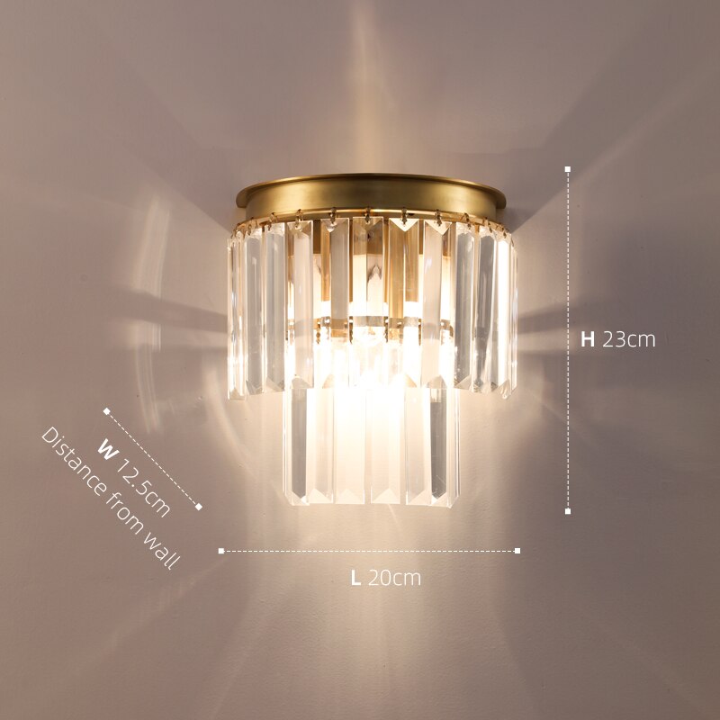 Applique murale moderne LED en cristal Kleon - vue 6 sur 6