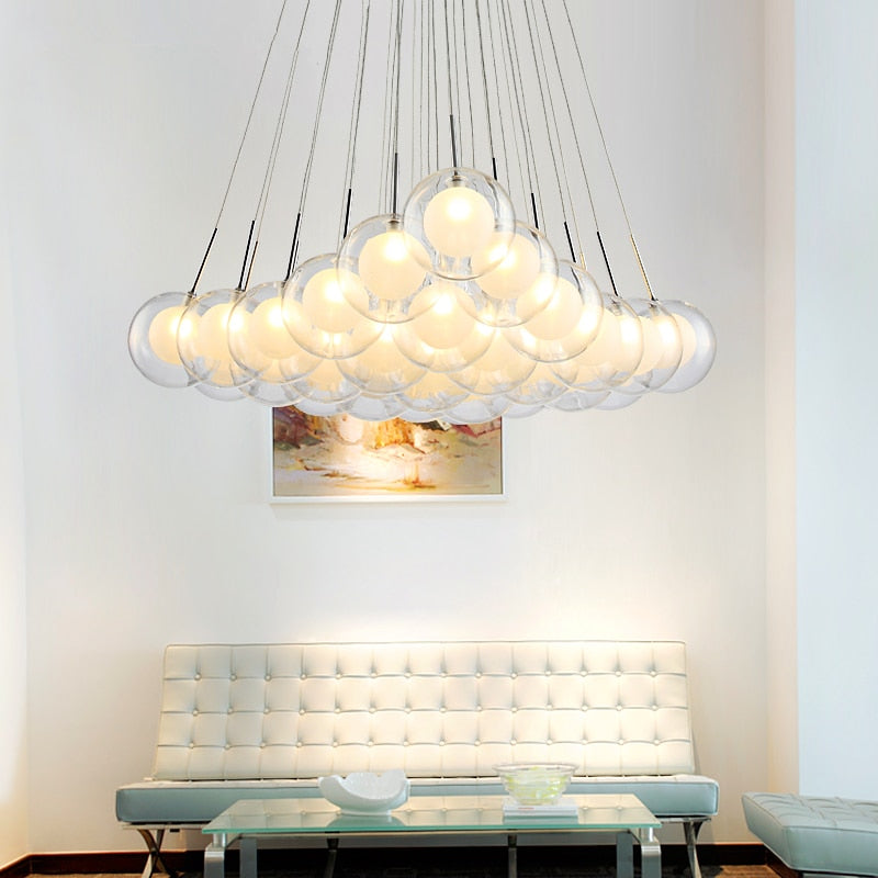 Lustre moderne LED avec plusieurs bulles suspendues Berenice - vue 5 sur 8