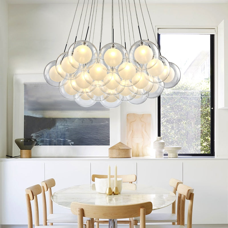 Lustre moderne LED avec plusieurs bulles suspendues Berenice - vue 4 sur 8
