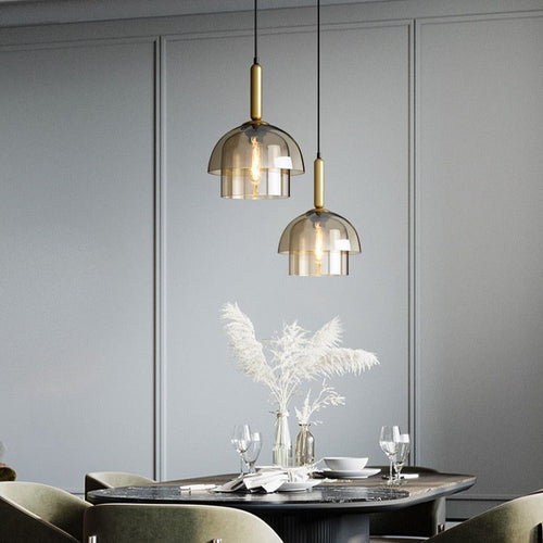 Suspension moderne LED plusieurs abat-jour arrondis Aymar - vue 8 sur 9