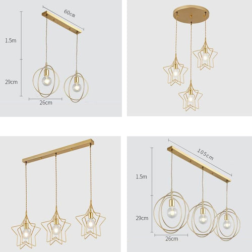 Lustre moderne LED avec plusieurs formes géometriques Yria - vue 8 sur 7
