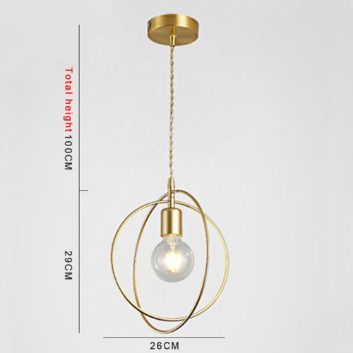 Suspension moderne LED avec formes géometriques Yria - vue 7 sur 10