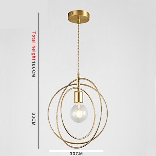 Suspension moderne LED avec formes géometriques Yria - vue 8 sur 10