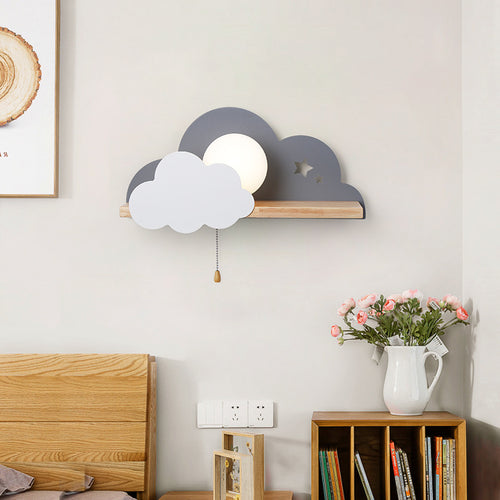 Applique murale moderne LED avec support en bois Lyzia - vue 5 sur 9