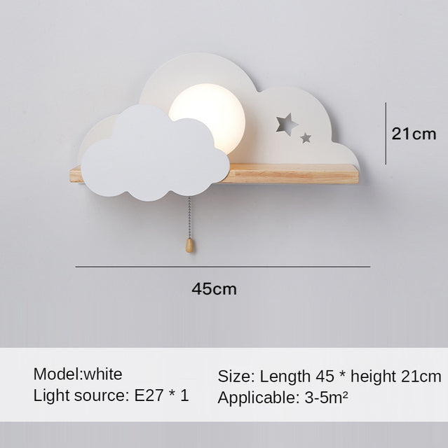 Applique murale moderne LED avec support en bois Lyzia - vue 7 sur 9