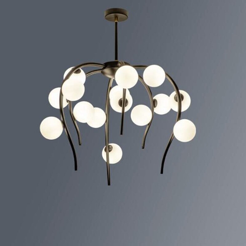 Lustre moderne en forme d'octopus avec globes Nayla - vue 7 sur 15