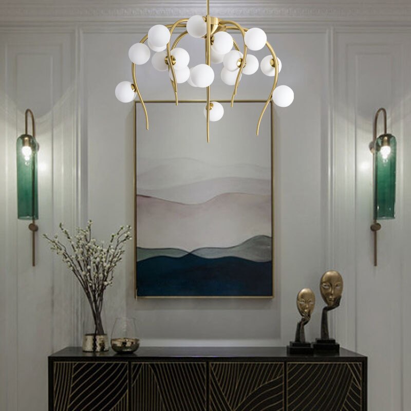 Lustre moderne en forme d'octopus avec globes Nayla - vue 5 sur 15