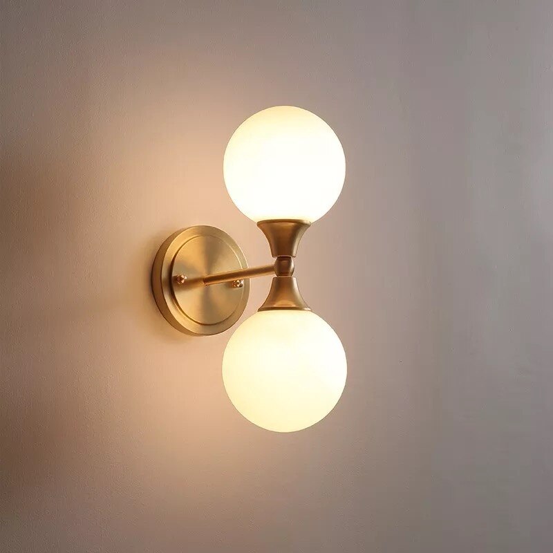 Applique murale LED avec deux boules en verre Delly