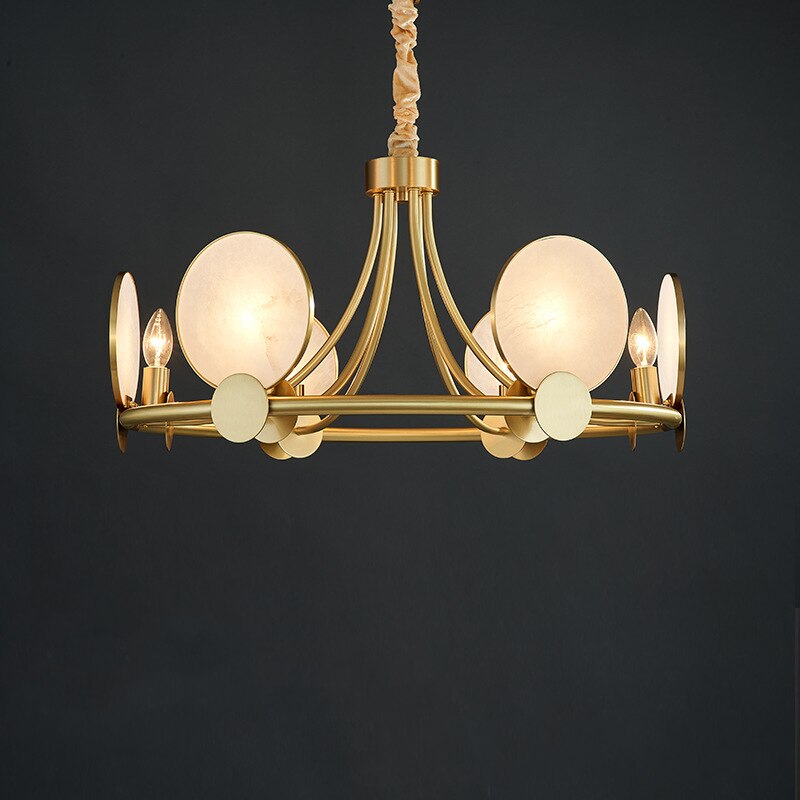 Lustre moderne LED en forme circulaire et marbré Zélie - vue 5 sur 10