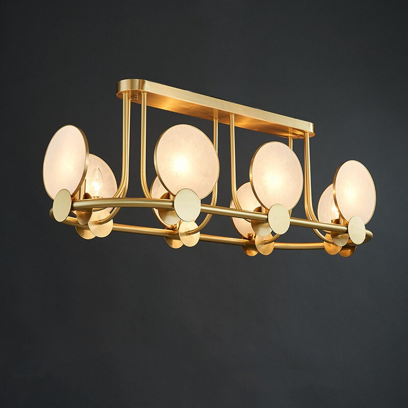 Lustre moderne LED en forme circulaire et marbré Zélie - vue 7 sur 10
