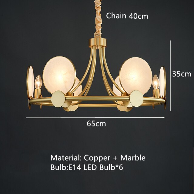 Lustre moderne LED en forme circulaire et marbré Zélie - vue 10 sur 10