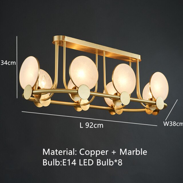 Lustre moderne LED en forme circulaire et marbré Zélie - vue 9 sur 10