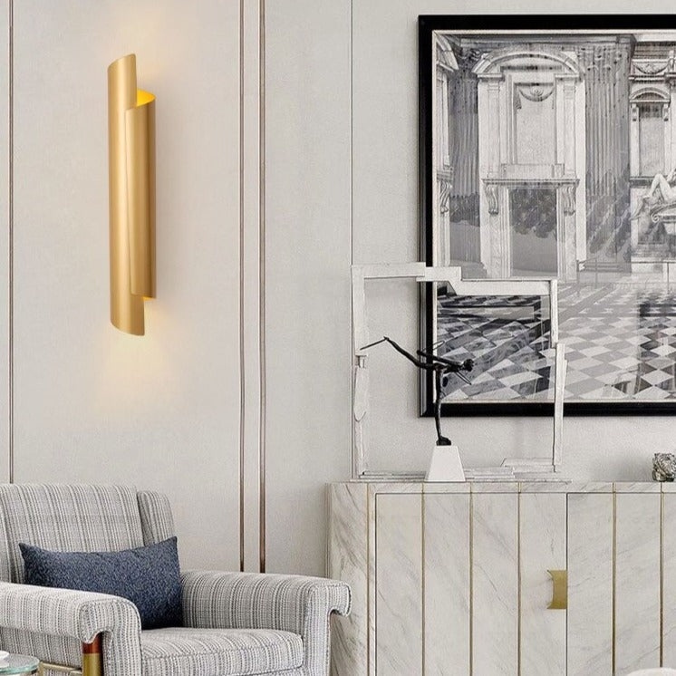 Applique murale moderne LED cylindrique et métallique Amaia - vue 6 sur 9