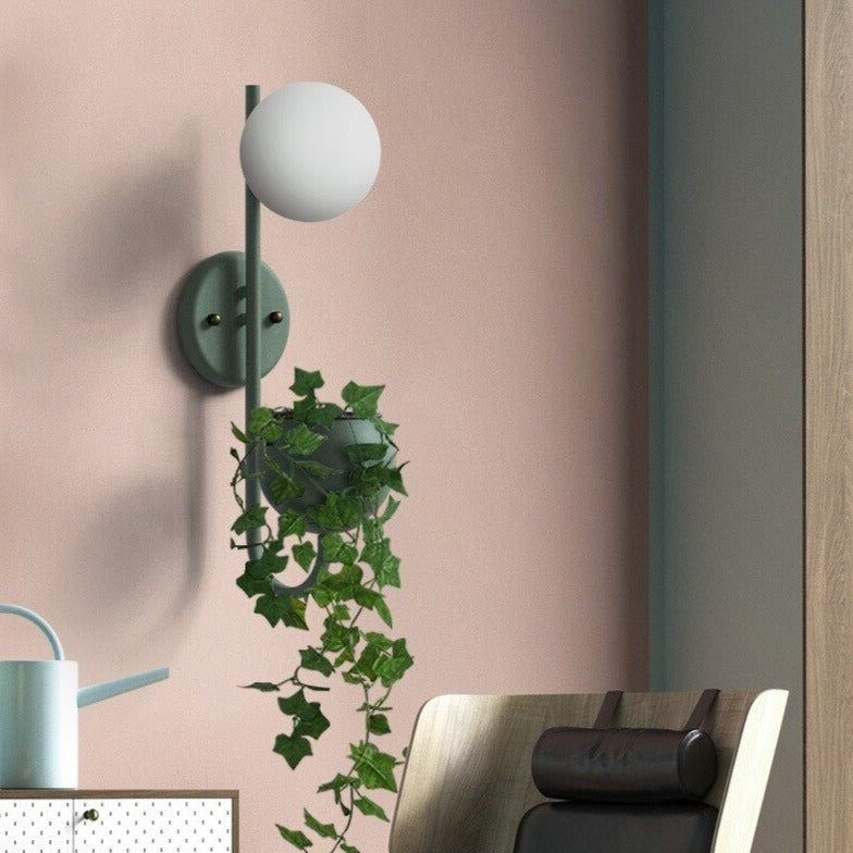 Applique murale moderne LED avec pot de plantes Xenia - vue 4 sur 14