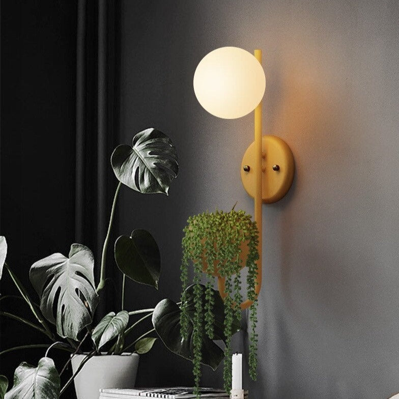 Applique murale moderne LED avec pot de plantes Xenia