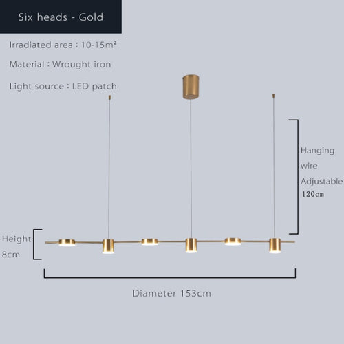 Lustre moderne LED avec plusieurs spots en métal Ainoa - vue 17 sur 16