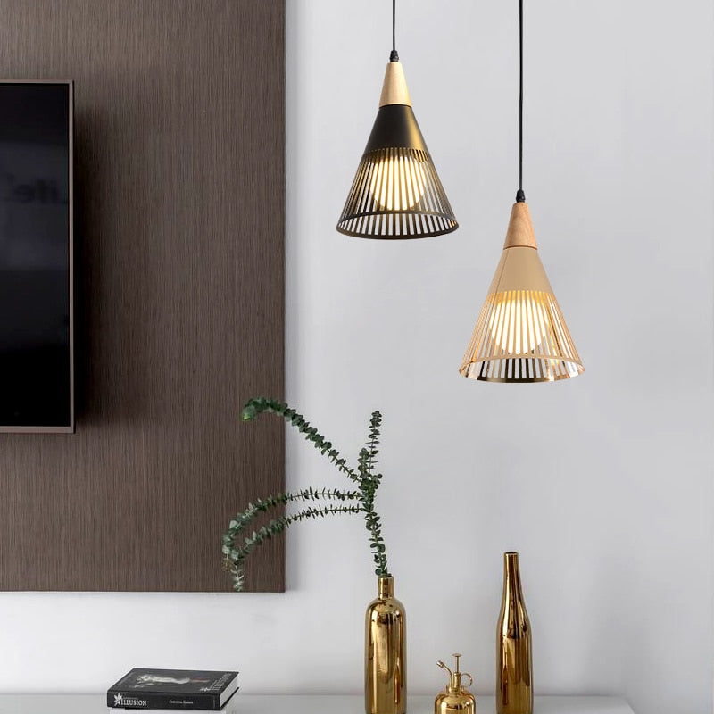 Suspension moderne LED avec lampes coniques Abril - vue 2 sur 5