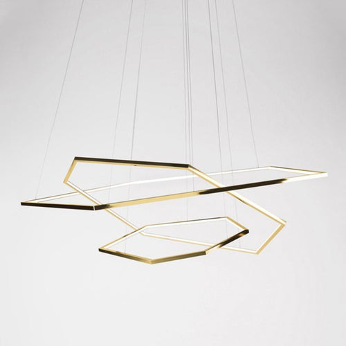 Lustre moderne en forme d'hexagones luxury Emmylia - vue 8 sur 8