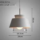 Suspension moderne avec double abat-jours en verre et métal Delcio