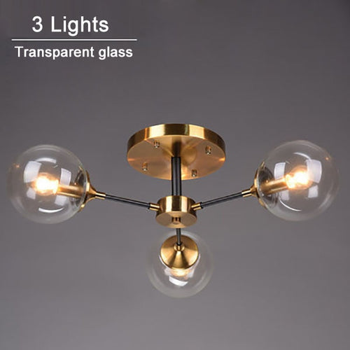 Plafonnier moderne LED en étoile et globes en verre Iraide - vue 14 sur 19