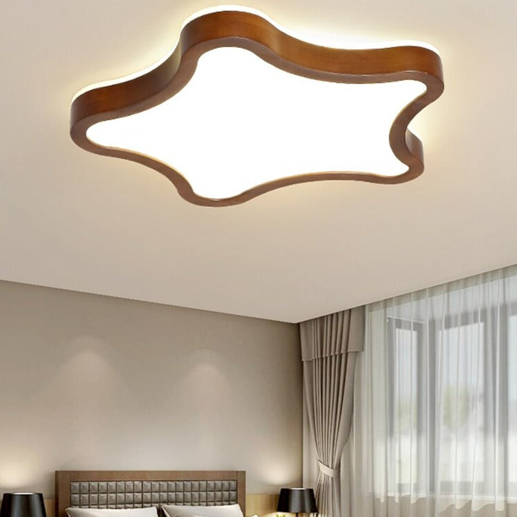 Plafonnier scandinave LED avec formes originales en bois Amade - vue 3 sur 11